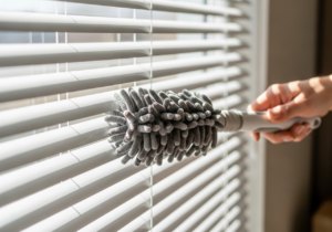 Szczotka do czyszczenia żaluzji: Niszowe akcesoria ułatwiające sprzątanie.